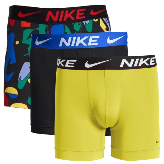 Nike Big Boys Essential Dri-Fit Boxer Briefs 3 Pack (US, Alpha, Large, Regular, Yellow Strike)