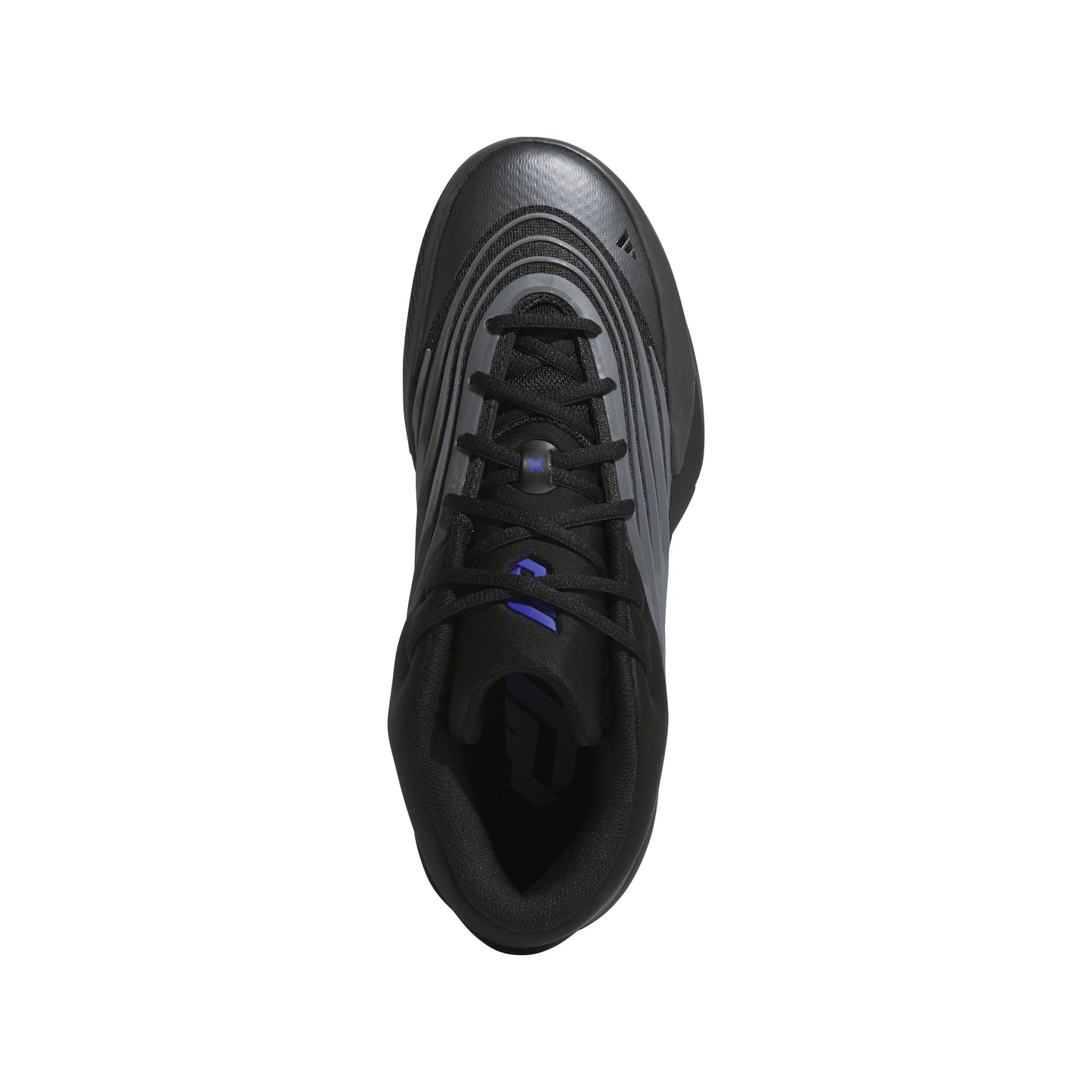 adidas Unisex Dame X Basketball Sneaker, Black/Iron Metallic/Lucid Blue, 12 US Men