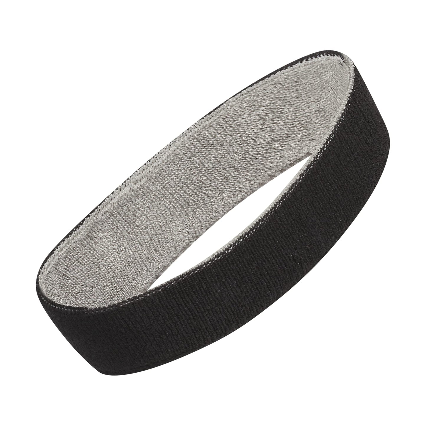 adidas Interval Reversible Elastic Sweat Headband for Men and Women, Black/White/Aluminum 2 (2.0), One Size