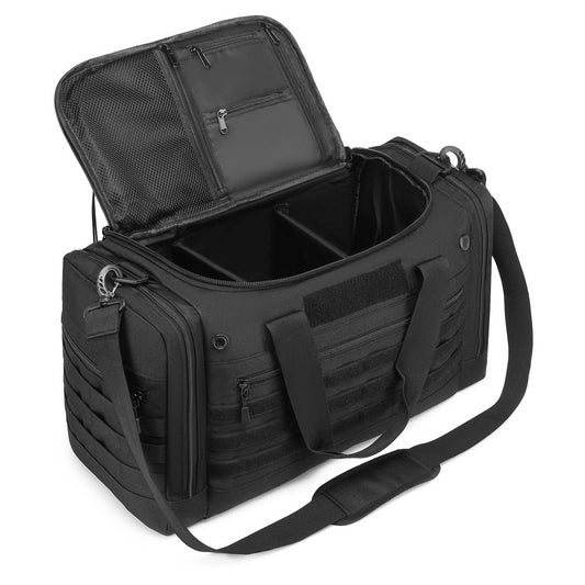 45L Large Duffle Bag for Men & Women, Tactical Military Duffle Bag for Travel Weekender, Gym Bag， Large Sports Bag for Hockey Football Baseball Soccer Basketball & Team Training，Black