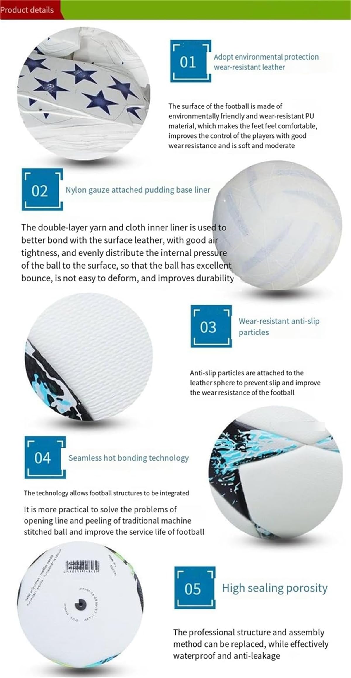 Dorhob League Soccer Ball Size 5 and Size 4 Thermally Bonded Match Ball with Seamless Stiching - Professional High Grade PU Leather - Official Match Weight (31,Size 5)