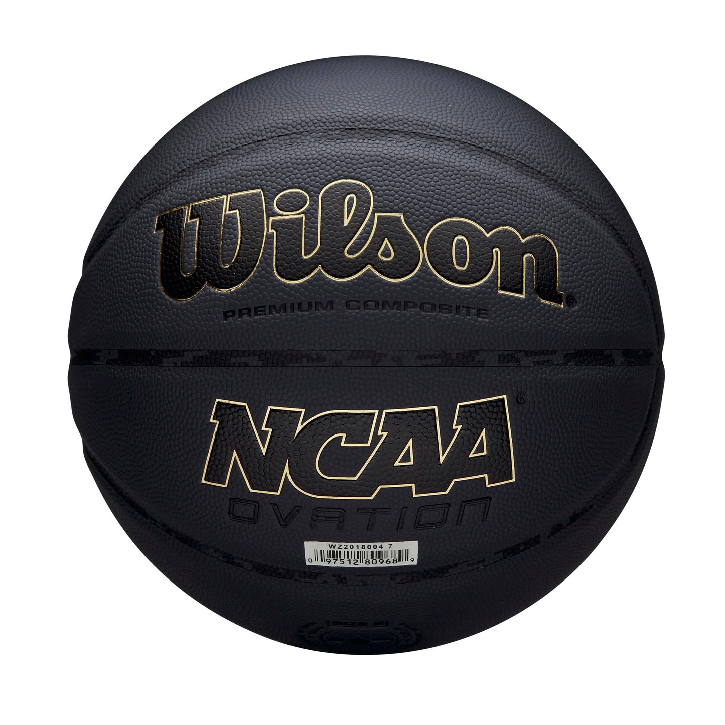 WILSON NCAA Ovation Basketball - Charcoal, Size 7-29.5"