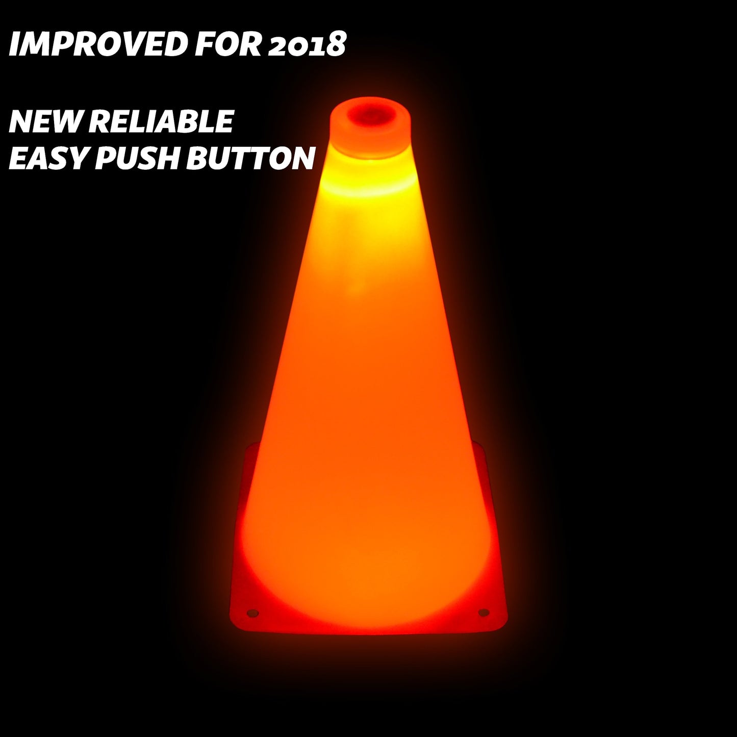 GoSports LED Light Up Sports Cones (6 Pack), 9 Inch