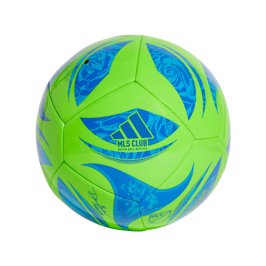 adidas MLS Club Soccer Ball, Green/Glory Blue/Solar Blue, 5