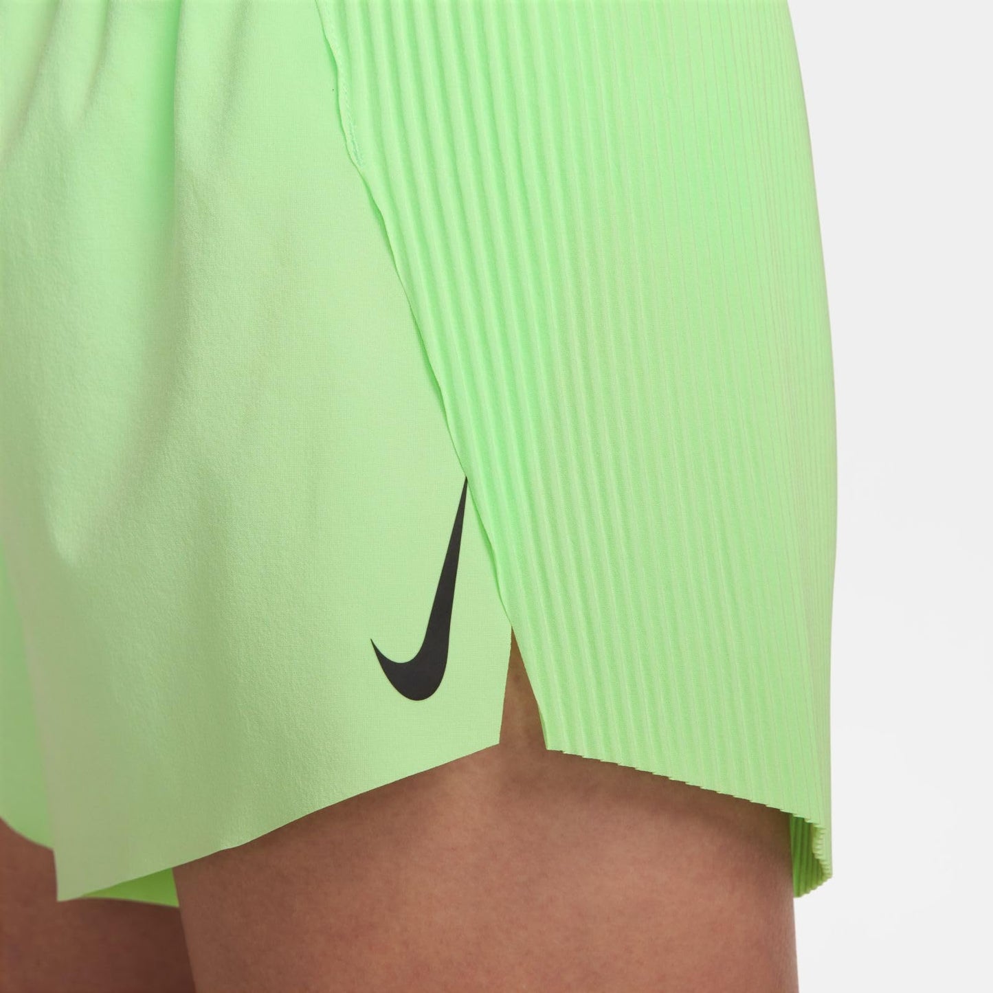Nike AeroSwift Women's Dri-FIT ADV Mid-Rise Brief-Lined 3" Running Shorts (Vapor Green/Black, FN2328-376) Size X-Large