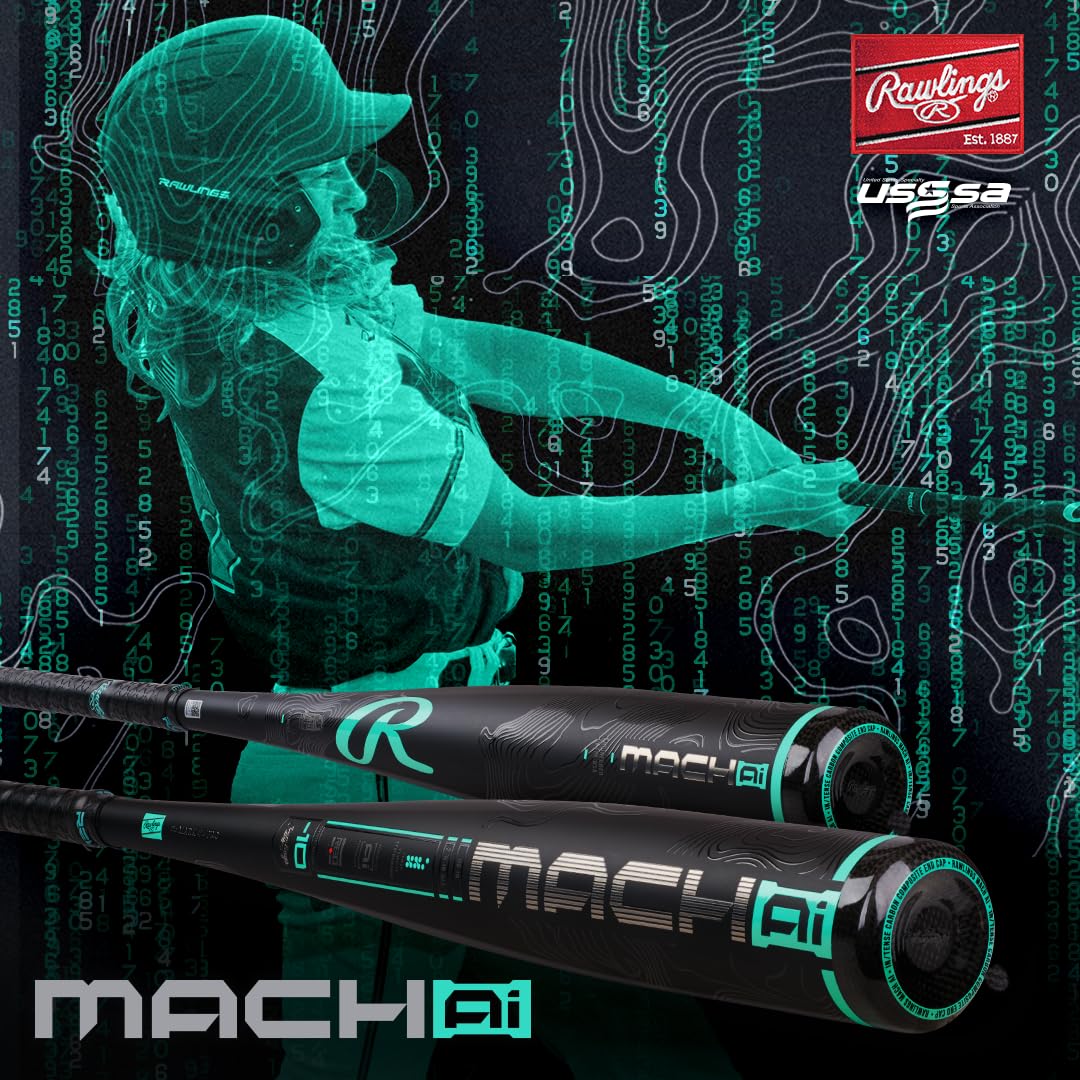 Rawlings | MACH AI Baseball Bat | USSSA | 29-inch | -10