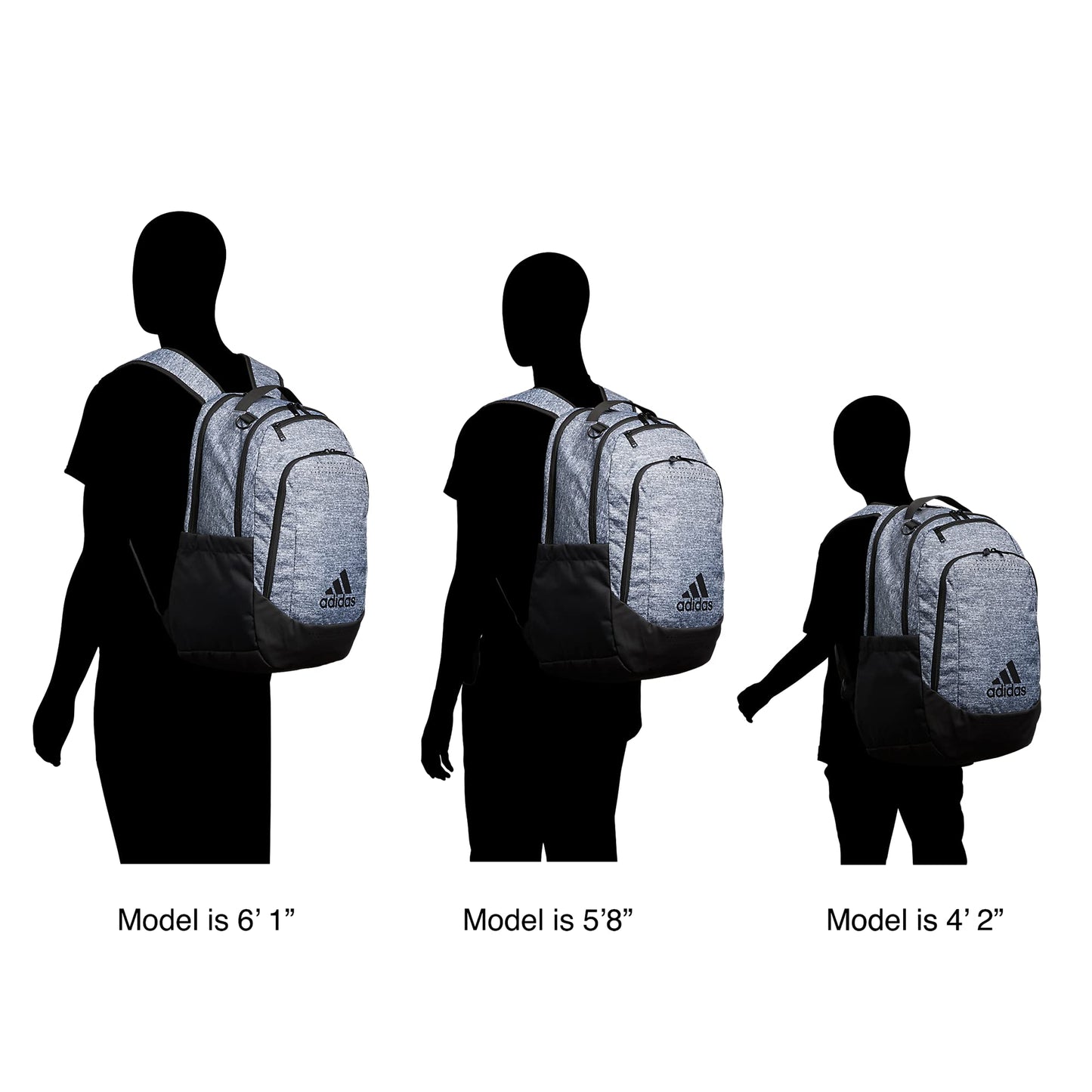 adidas Defender Sports Backpack with Shoe Compartment, Soccer Bag, Black/White, One Size