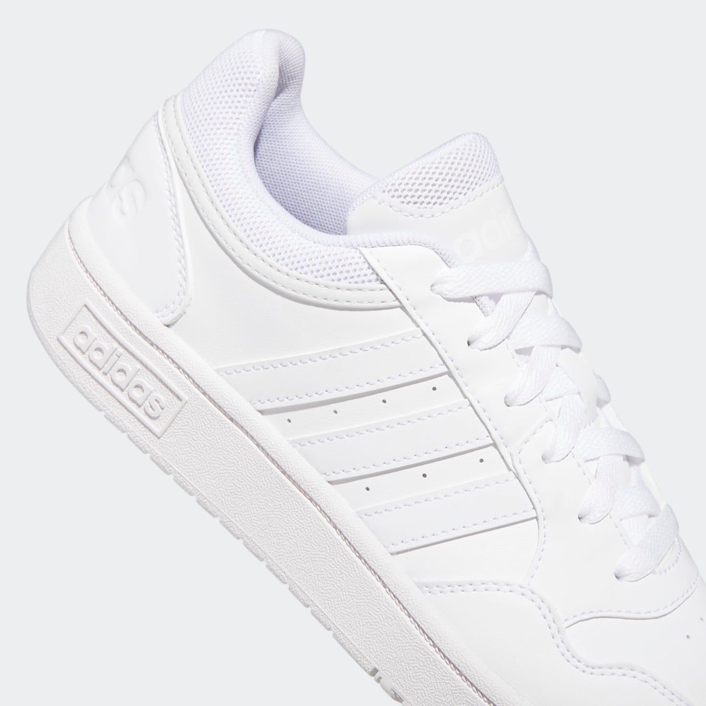 adidas Women's Hoops 3.0 Basketball Shoe, White/White/Dash Grey, 7