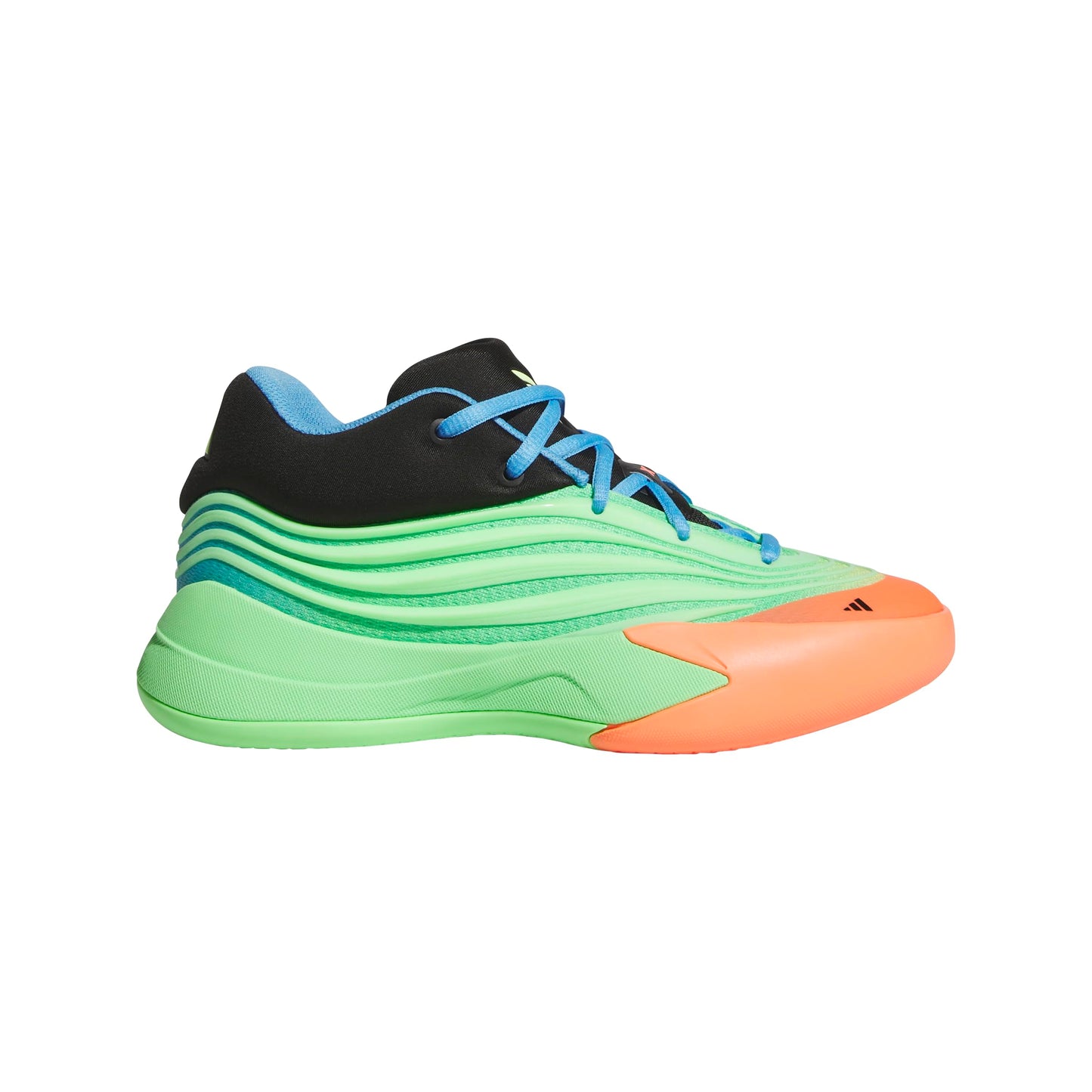 adidas Dame X Basketball Sneaker, Lime Burst/Signal Coral/Blue Burst, 6 US Unisex Big Kid