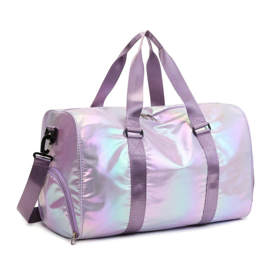 Yaopeing Gym Bag with Shoes Compartment,Sports Duffle Bag for Girls,Waterproof Travel Gym Tote Bags for Women,Purple