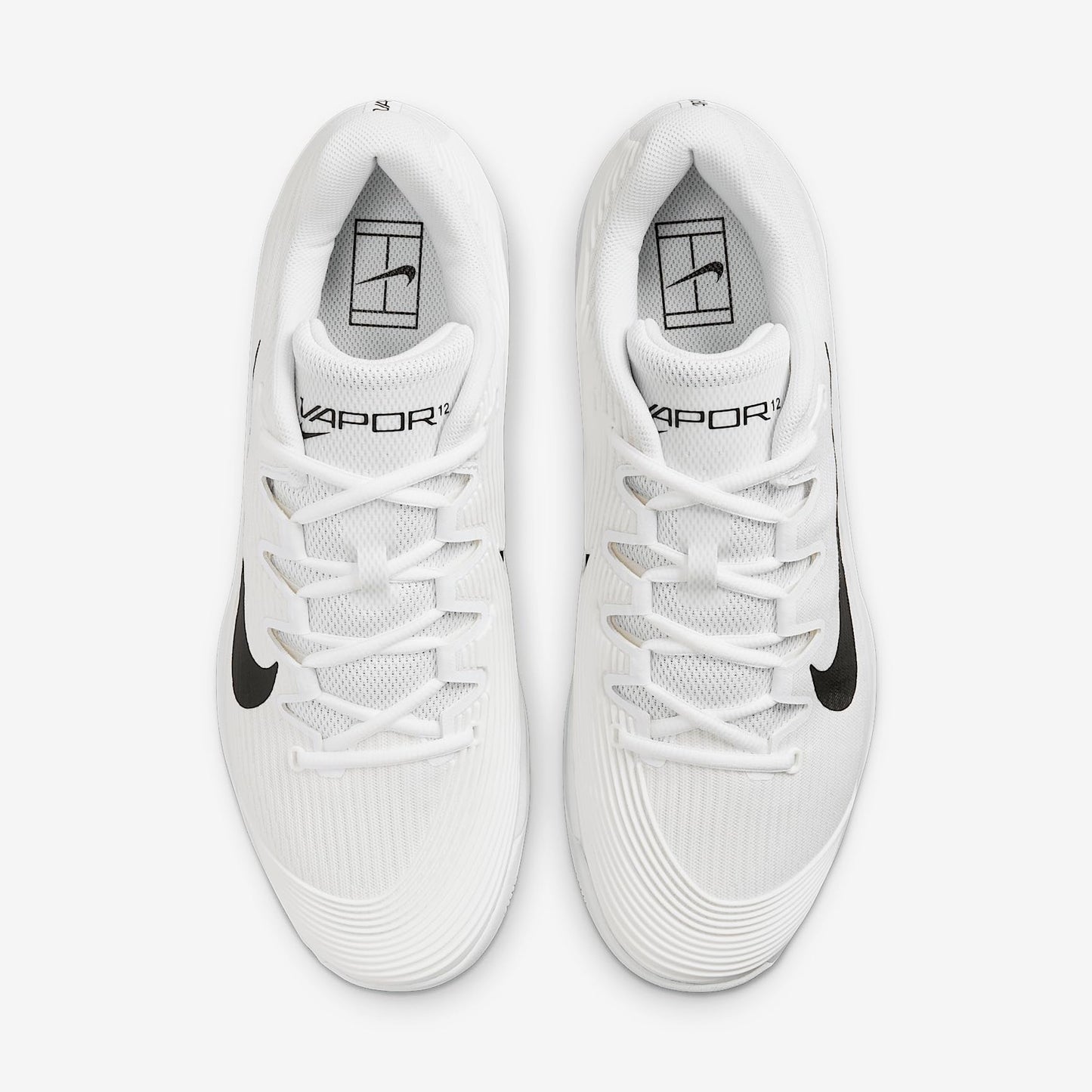 Nike Vapor 12 Men's Hard Court Tennis Shoes (FV5552-101, White/Summit White/Black) Size 10.5