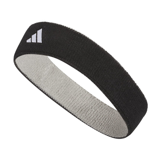 adidas Interval Reversible Elastic Sweat Headband for Men and Women, Black/White/Aluminum 2 (2.0), One Size
