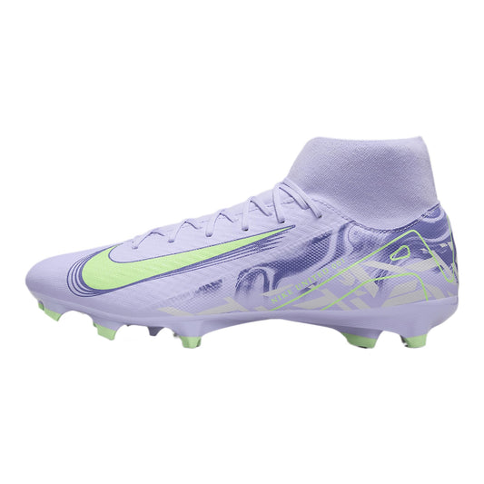 Nike United Mercurial Superfly 10 Academy MG High-Top Soccer Cleats (HF1601-500, Purple Agate/Barely Volt) Size 8.5