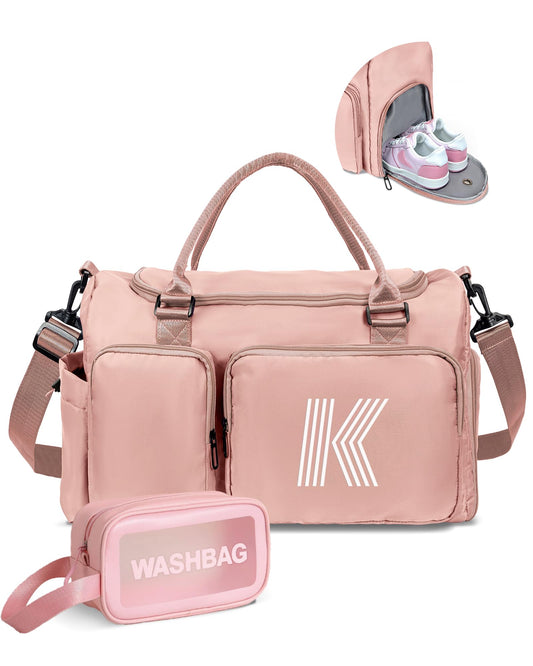 Elilier Travel Duffle Bag, Sports Gym Duffle Bag, Personalized Weekender Bag, Monogram Overnight Bag, 8-18 year old girls Party Favors