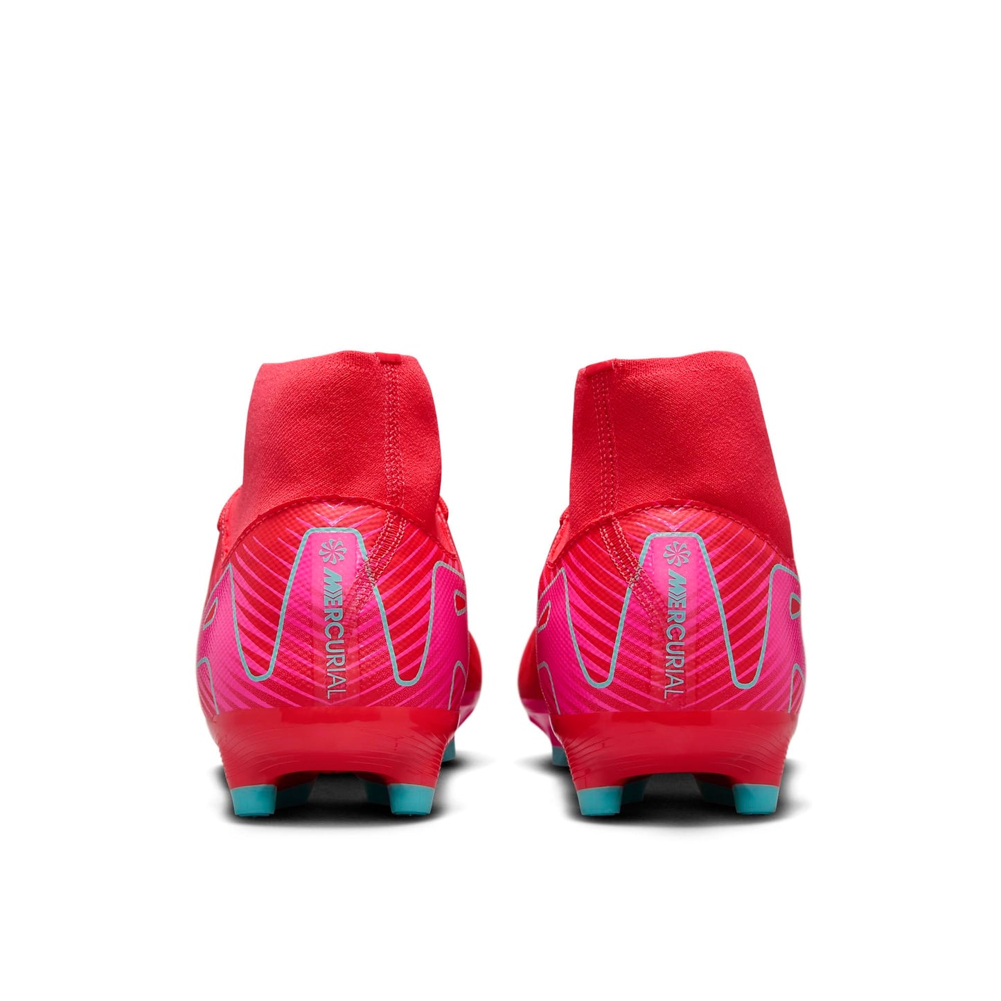 Nike Mercurial Superfly 10 Academy MG High-Top Soccer Cleats (FQ1456-800, Ember Glow/Aurora Green) Size 9.5