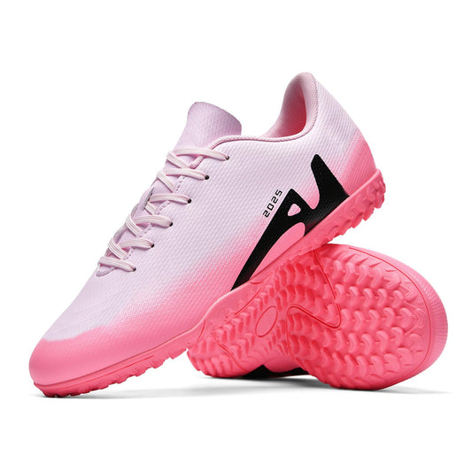 GODLARK Soccer Cleats Mens Womens Turf Soccer Shoes Indoor for Kids Youth Football Cleats Big Boys Small Spikes FG TF Football Boots Training Sneaker (2286 Fen TF_39)