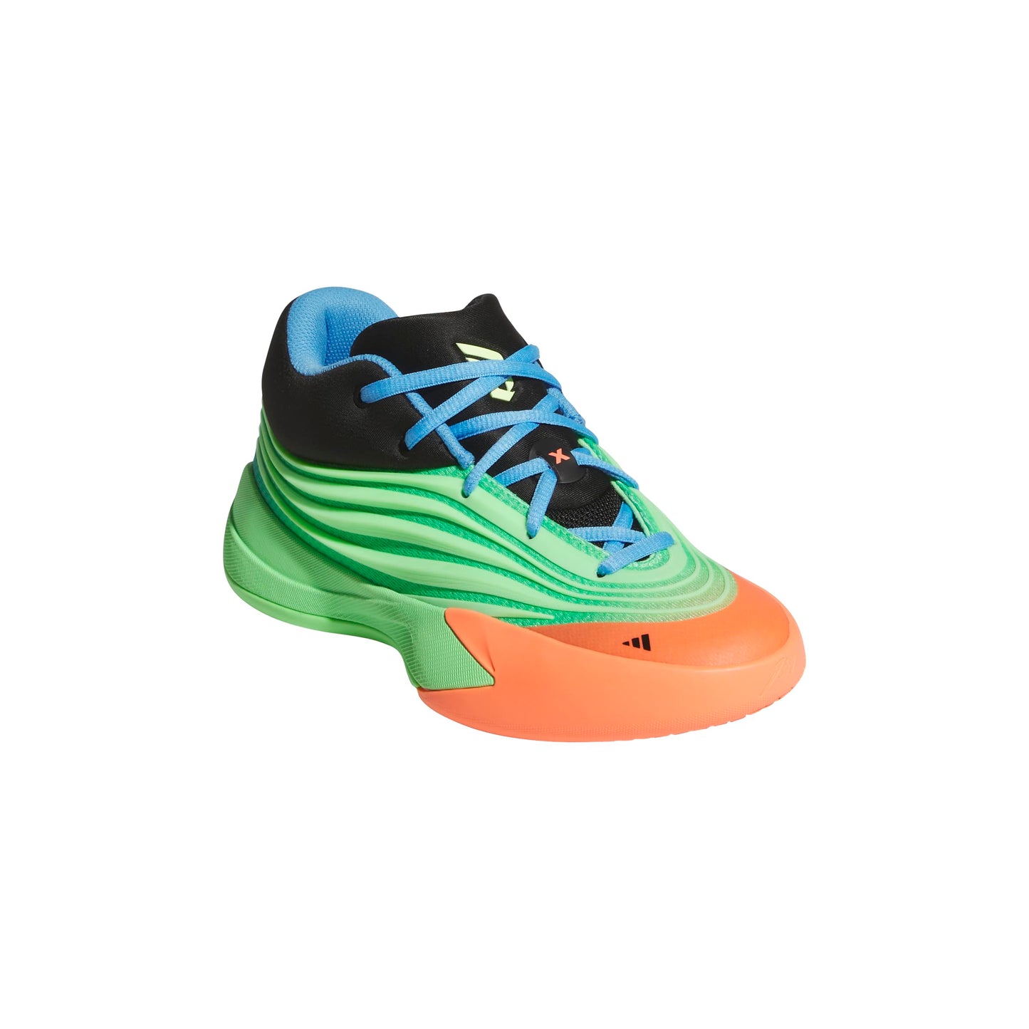 adidas Dame X Basketball Sneaker, Lime Burst/Signal Coral/Blue Burst, 6 US Unisex Big Kid