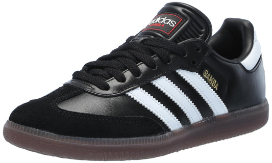 adidas Unisex Samba Indoor Sneaker, Black/White/Vivid Red, 10 US Men