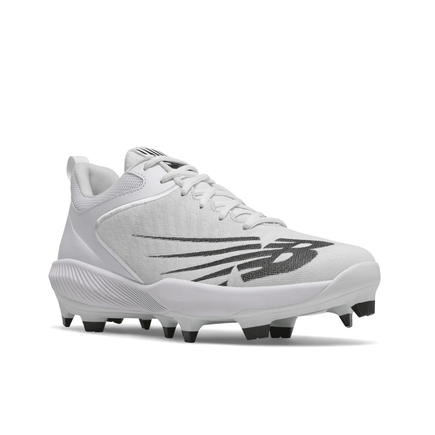 New Balance Men's FuelCell 4040 V6 Molded Baseball Shoe, White/Black, 15