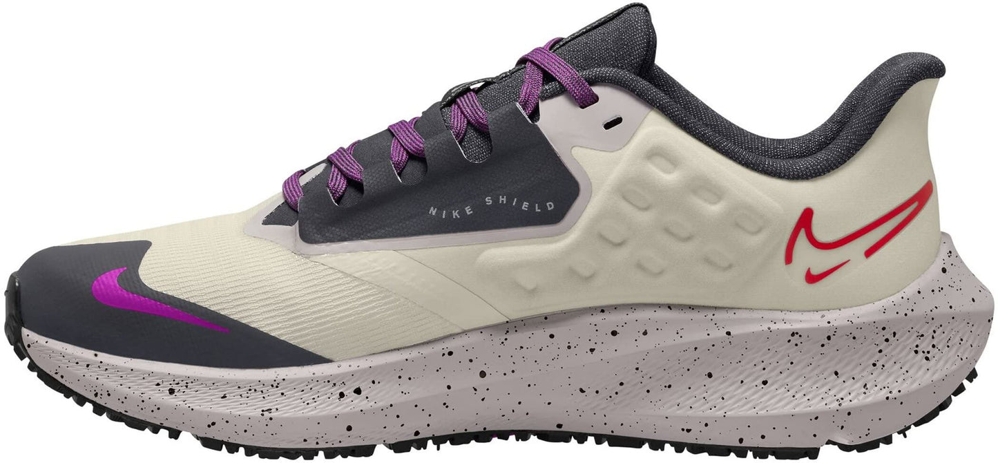 Nike Air Zoom Pegasus Shield Women's Shoes Light Bone/Vivd Purple-Cobblestone DO7626-003 Size 9