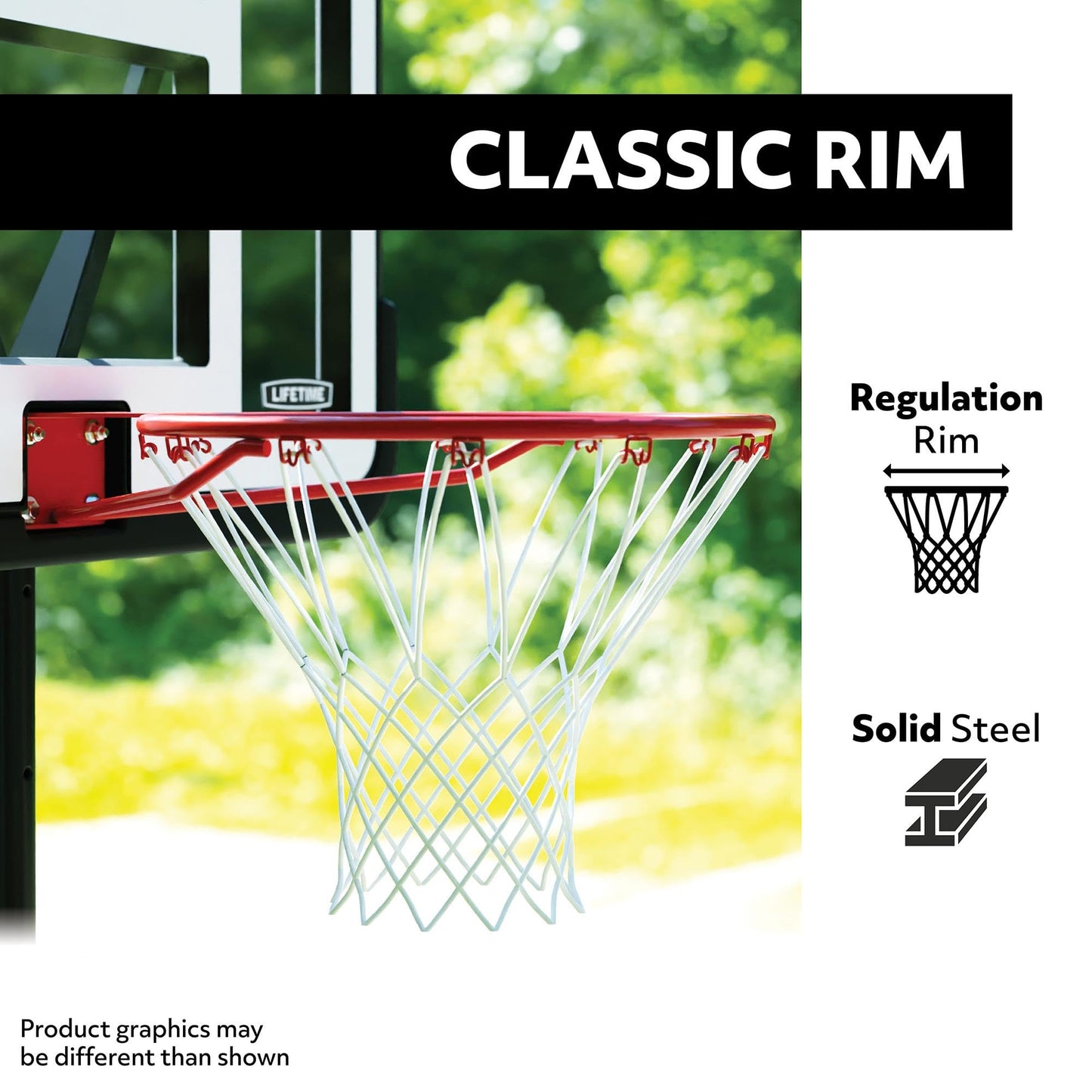 Lifetime Portable Adjustable Outdoor Basketball Hoop, 42 Inch Fusion Backboard