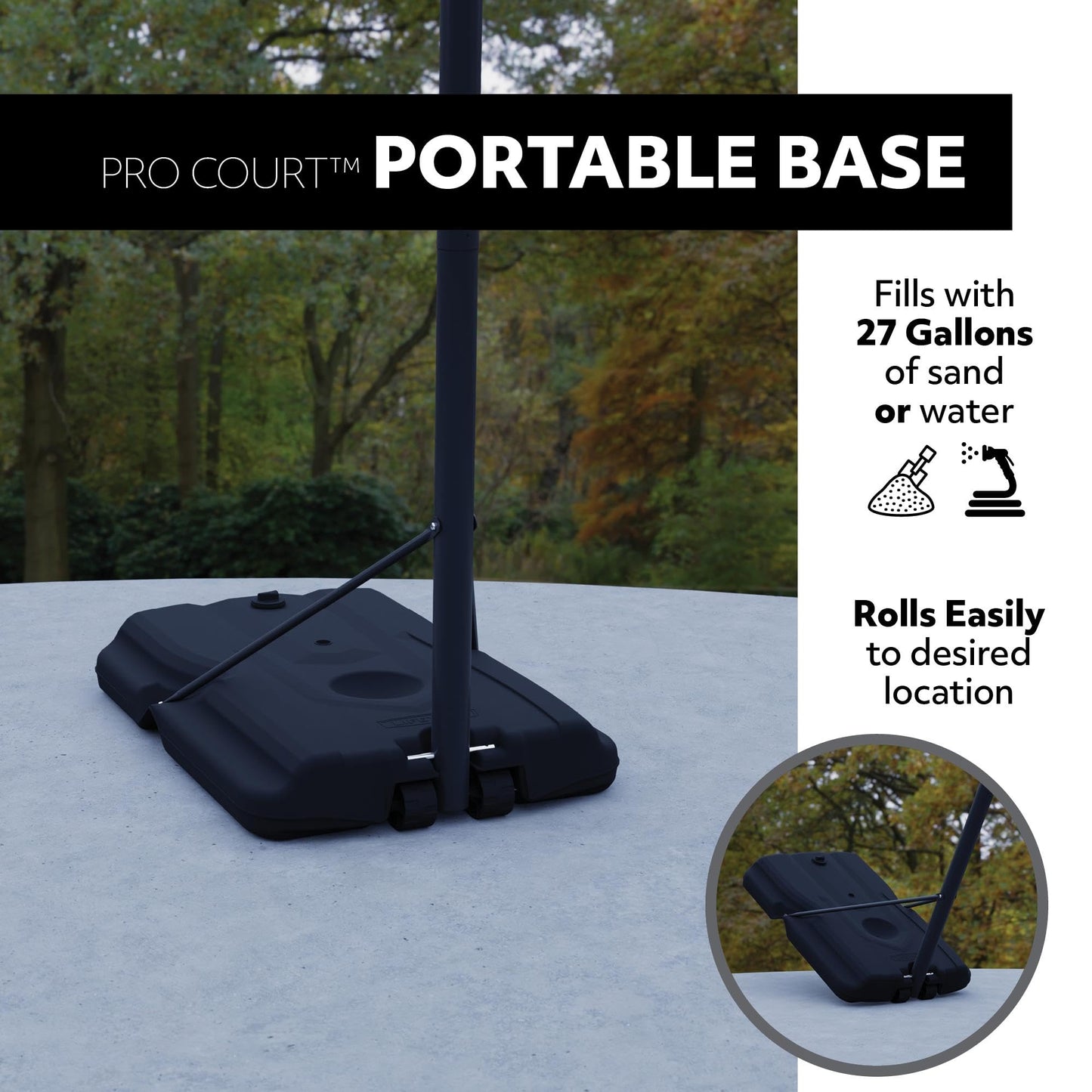 Lifetime Adjustable Shatterproof Fusion Portable Basketball Hoop, 44-Inch Backboard