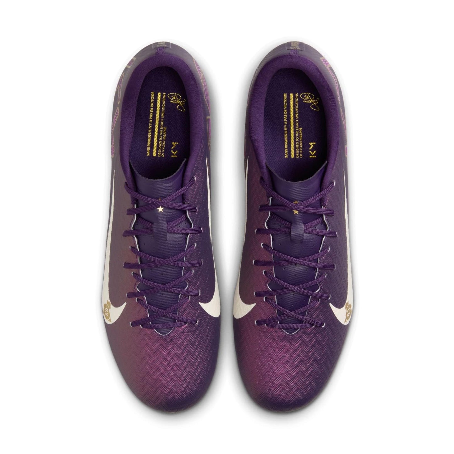 Nike Mercurial Vapor 16 Academy Kylian Mbappe MG Low-Top Soccer Cleats (FQ8377-500, Grand Purple/Pale Ivory) Size 7.5