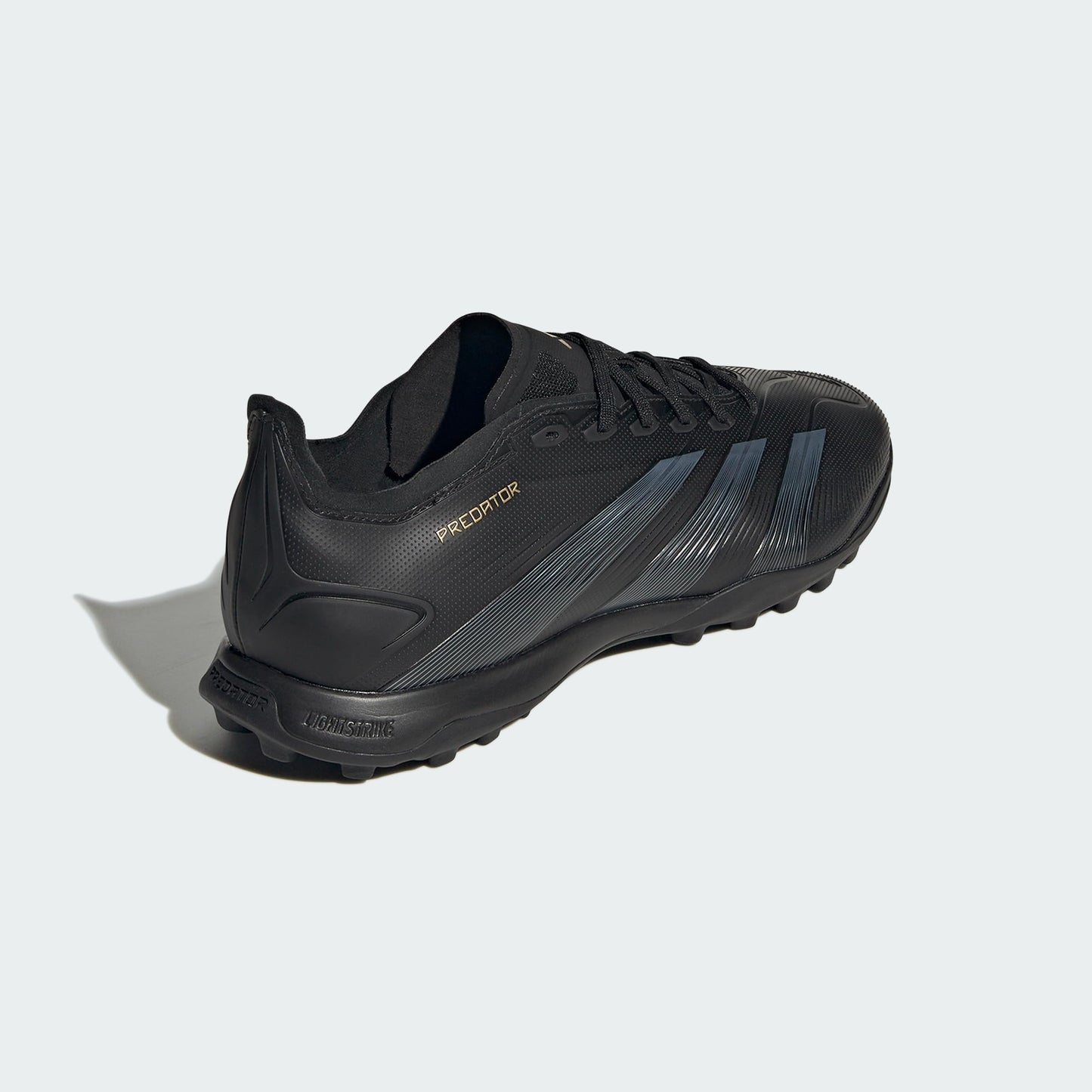 adidas League Turf Sneaker, Black/Carbon/Gold Metallic, 8