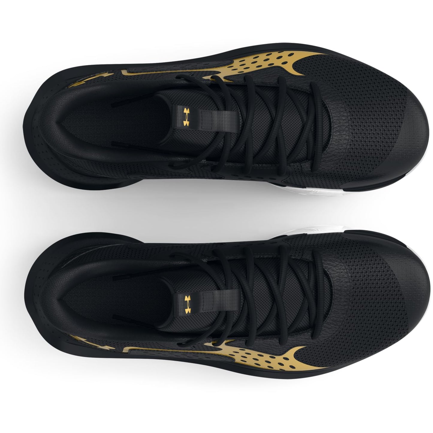Under Armour Unisex Adult Jet '23 Basketball Shoe, (001) Black/Metallic Gold/Metallic Gold, 13.5 Women/12 Men US