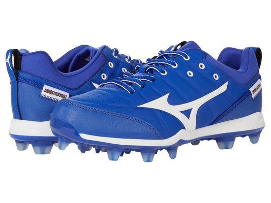Mizuno unisex adult 9-spike 9 Spike Advanced Finch Elite 5 Womens TPU Molded Softball Cleat, Royal-white, 9.5 US