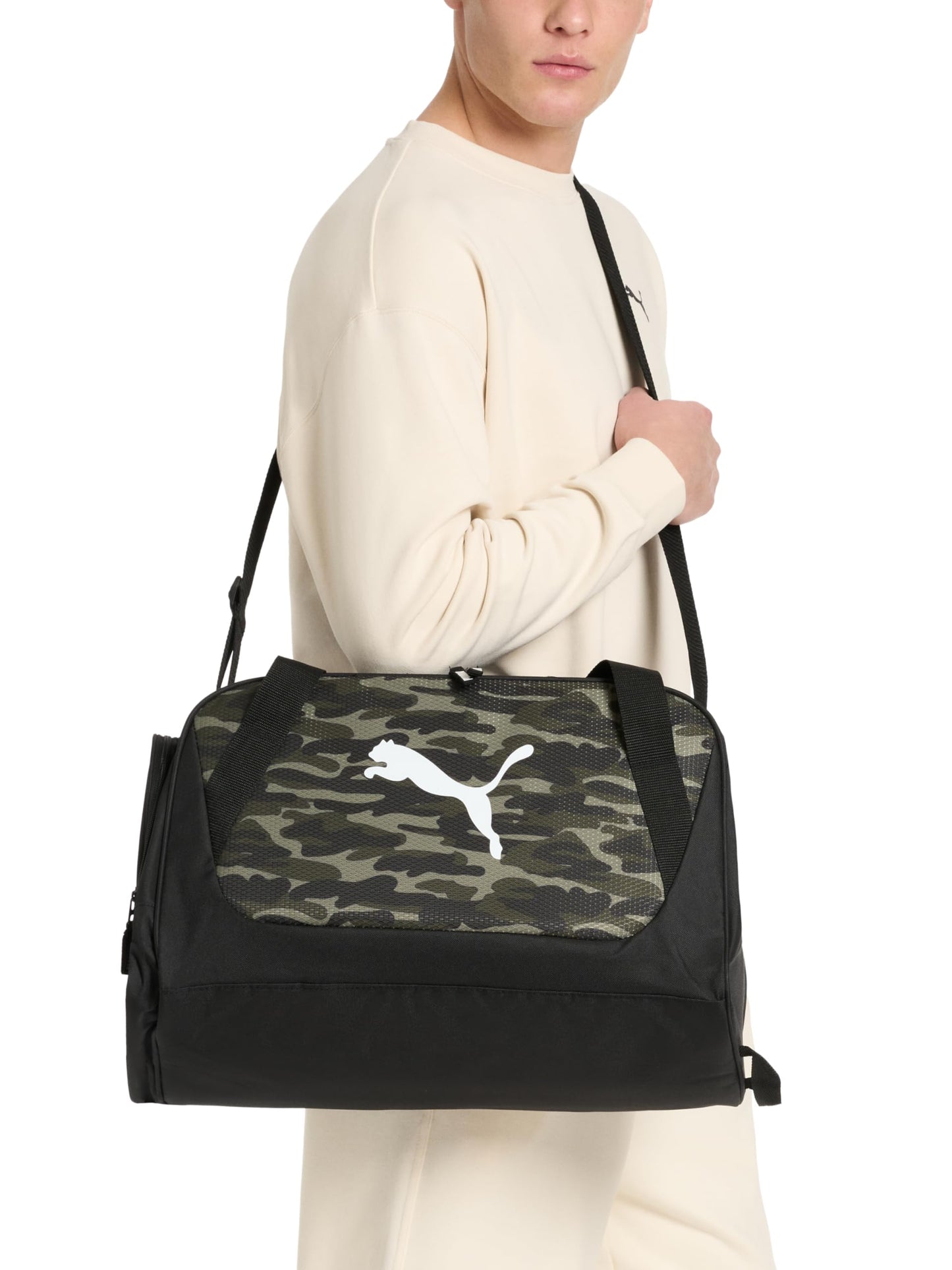 PUMA unisex adult Evercat Form Factor Duffel Bags, Green Camo, One-Size US