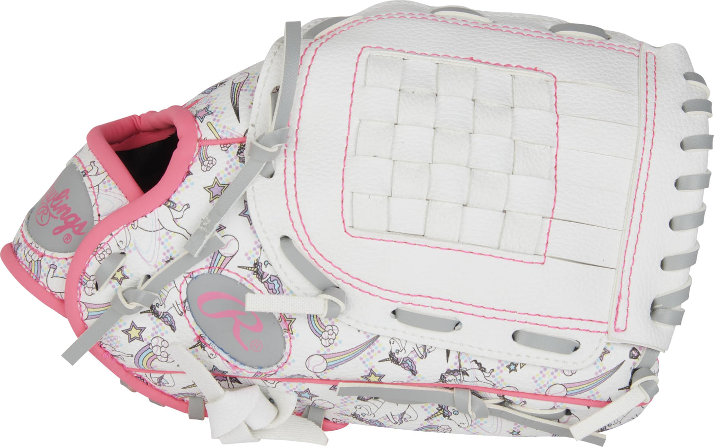 Rawlings | PLAYERS SERIES Youth Softball Glove | Right Hand Throw | 10" - Basket Web | White/Unicorn