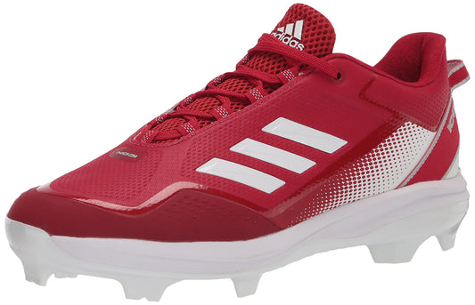 adidas Men's Icon 7 TPU Baseball Shoe, Team Power Red/Silver Metallic/White, 13
