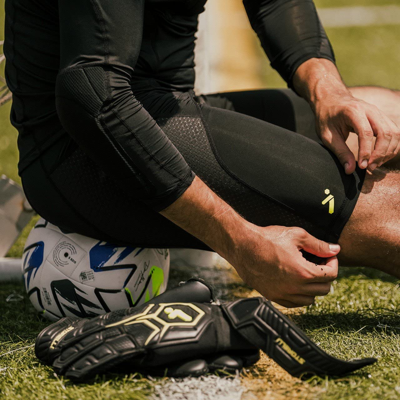 Storelli BodyShield Unisex Turf Burn Sliders | Compression Soccer Sliding Undershorts | Enhanced Lower Body Protection | Black | Extra Large