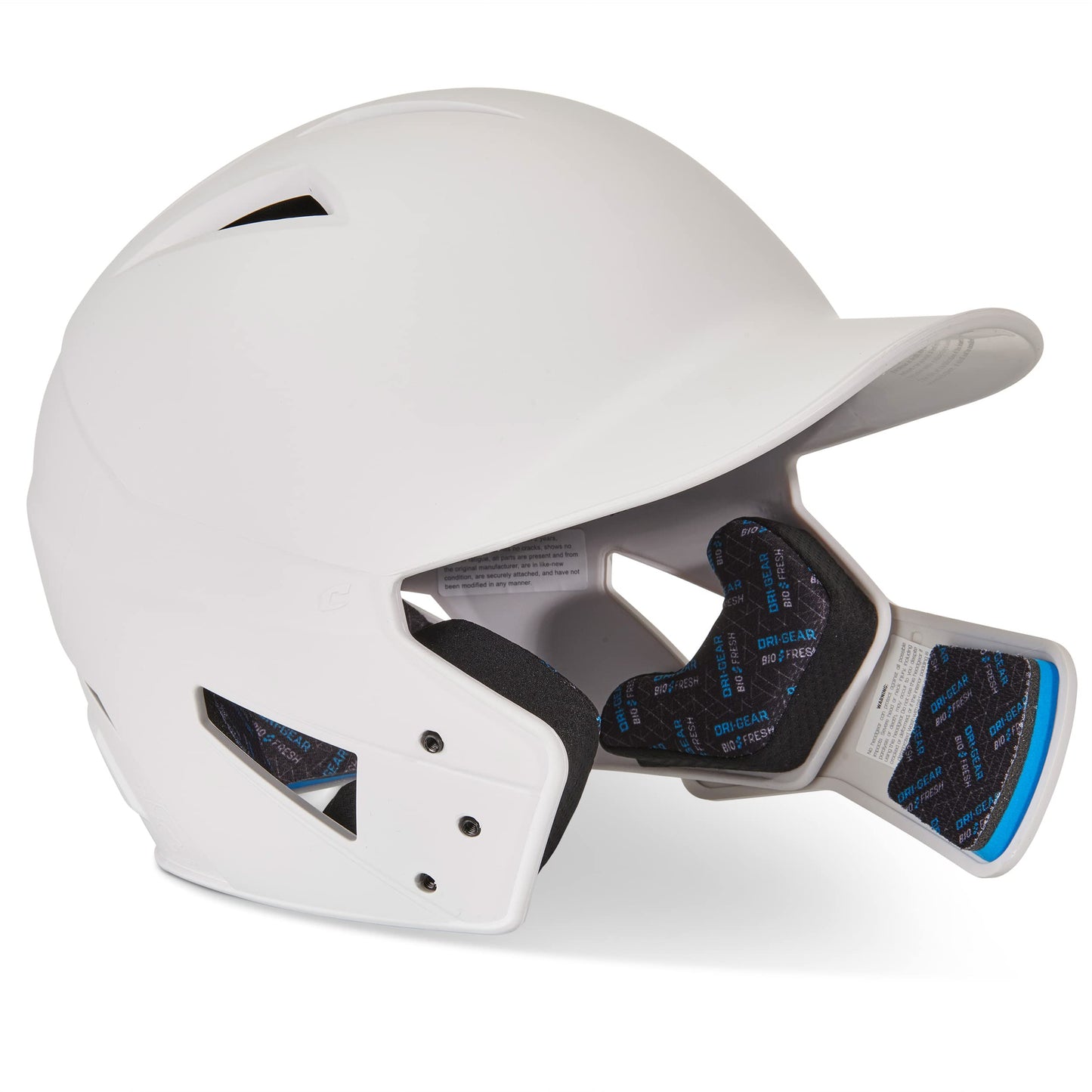 CHAMPRO HX Gamer Plus Baseball Batting Helmet for Youth and Adult White Large