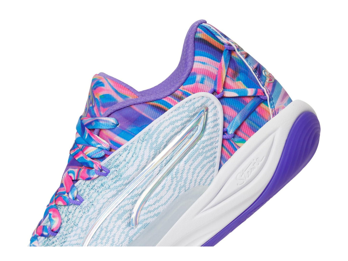 PUMA Women's Stewie Basketball Shoes Sneaker, White/Light Aqua, 8
