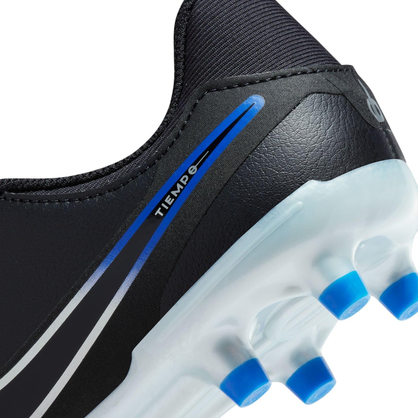 Nike Jr. Tiempo Legend 10 Academy Little/Big Kids' Multi-Ground Low-Top Soccer Cleats (DV4348-040, Black/Chrome-Hyper Royal) Size 5.5