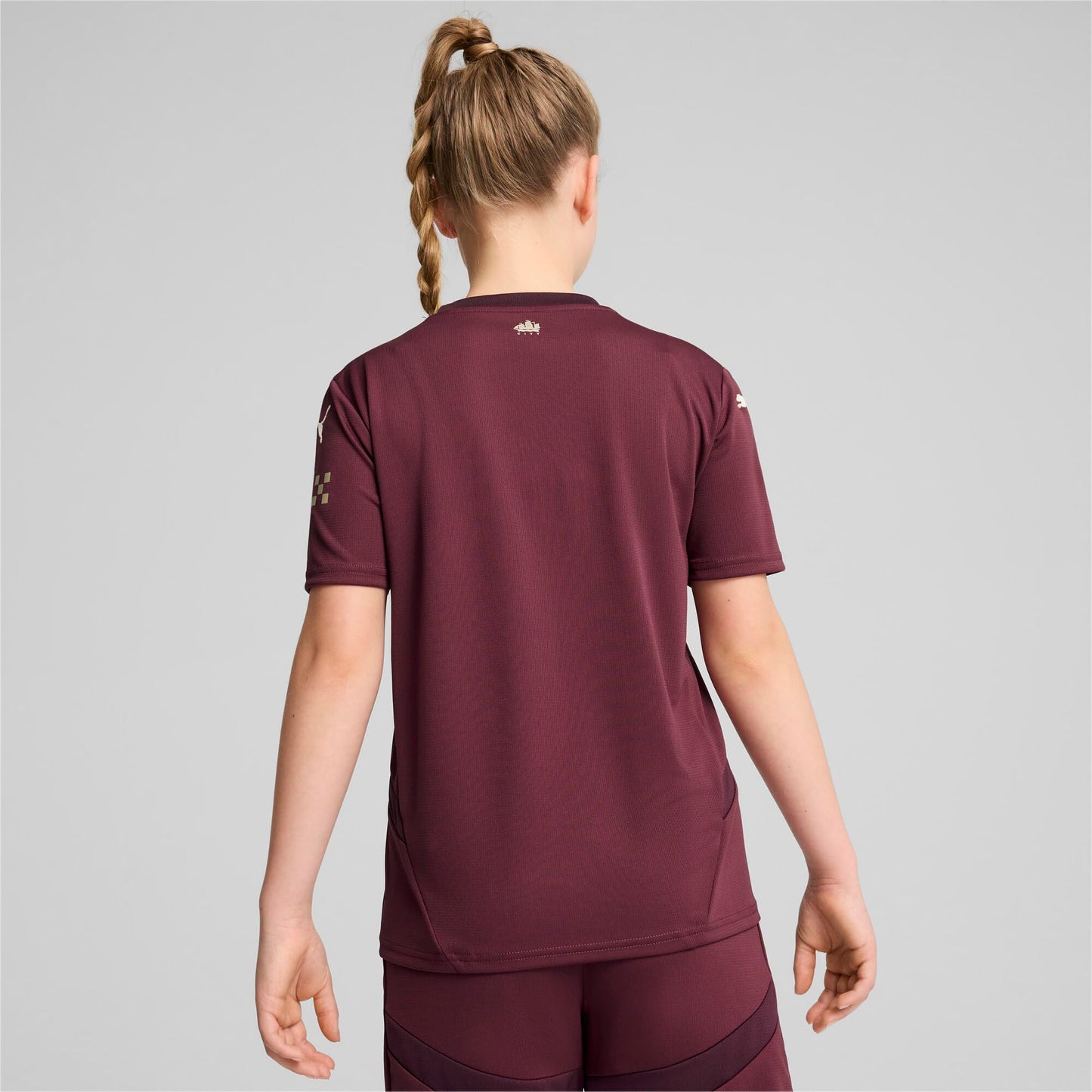 Manchester City FC Kids 2024/25 Third Soccer Jersey - Burgundy - Size: S