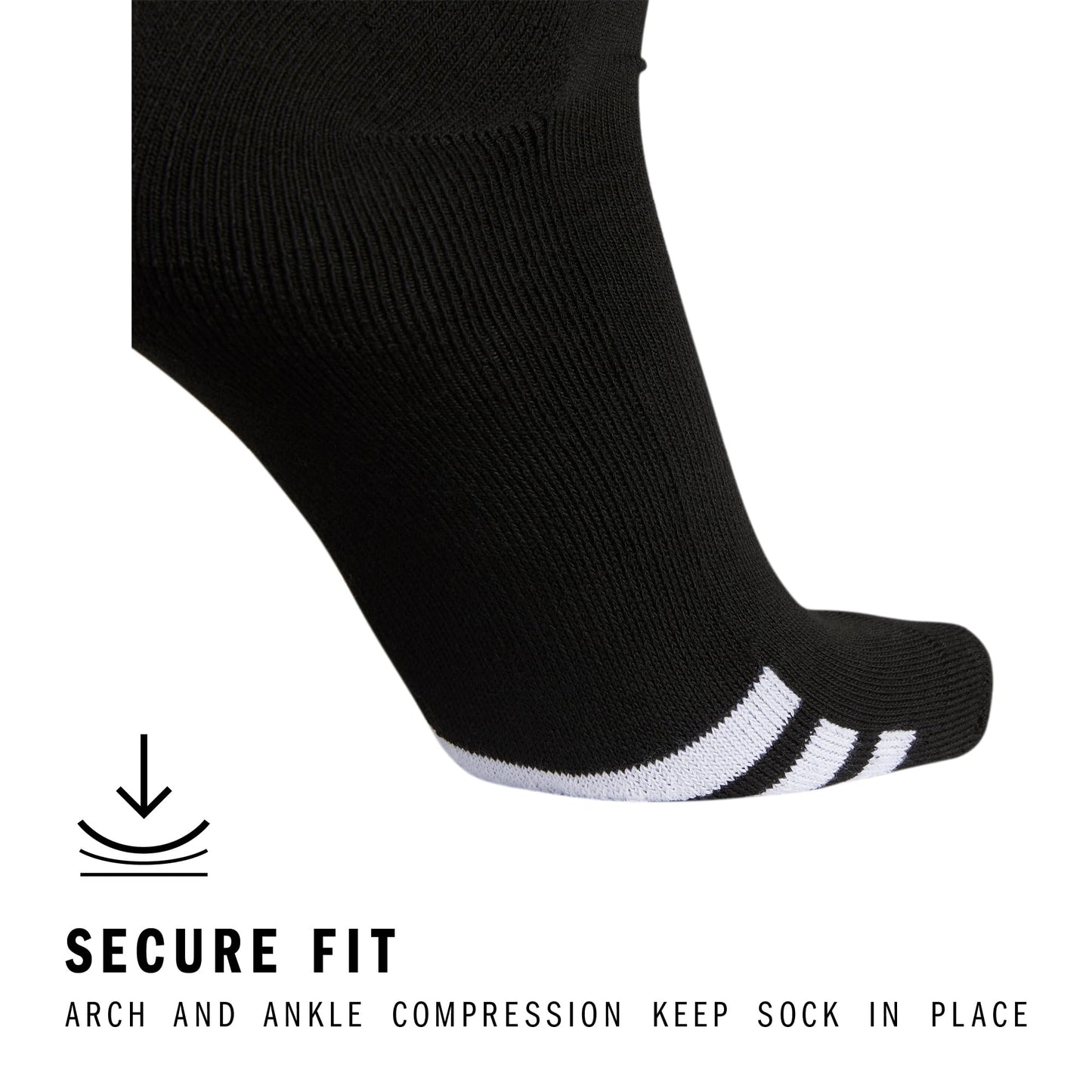 adidas Rivalry Soccer Men and Women, Workout Socks-Over The Calf, Black/White, M