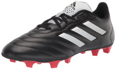 adidas Unisex Goletto Firm Ground Soccer Shoe, Black/White/Red, 6 US Men