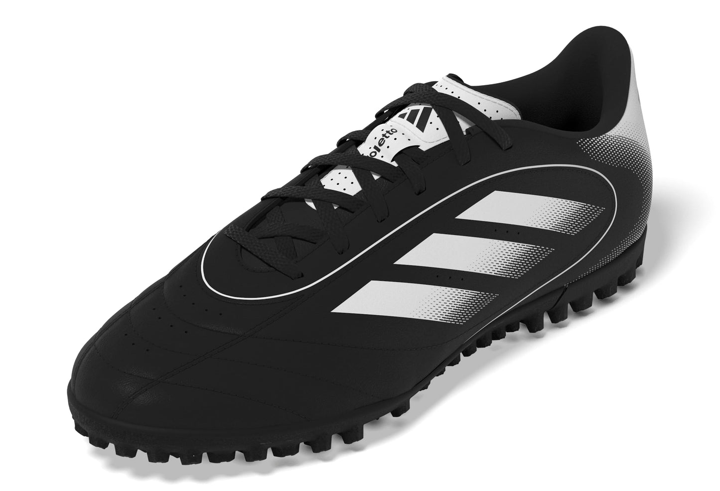 adidas Unisex Goletto IX Turf Sneaker, Black/White/Black, 8 US Men
