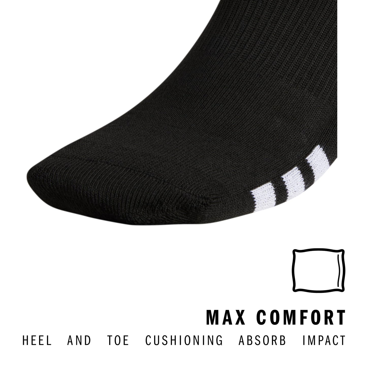 adidas Rivalry Soccer Men and Women, Workout Socks-Over The Calf, Black/White, M
