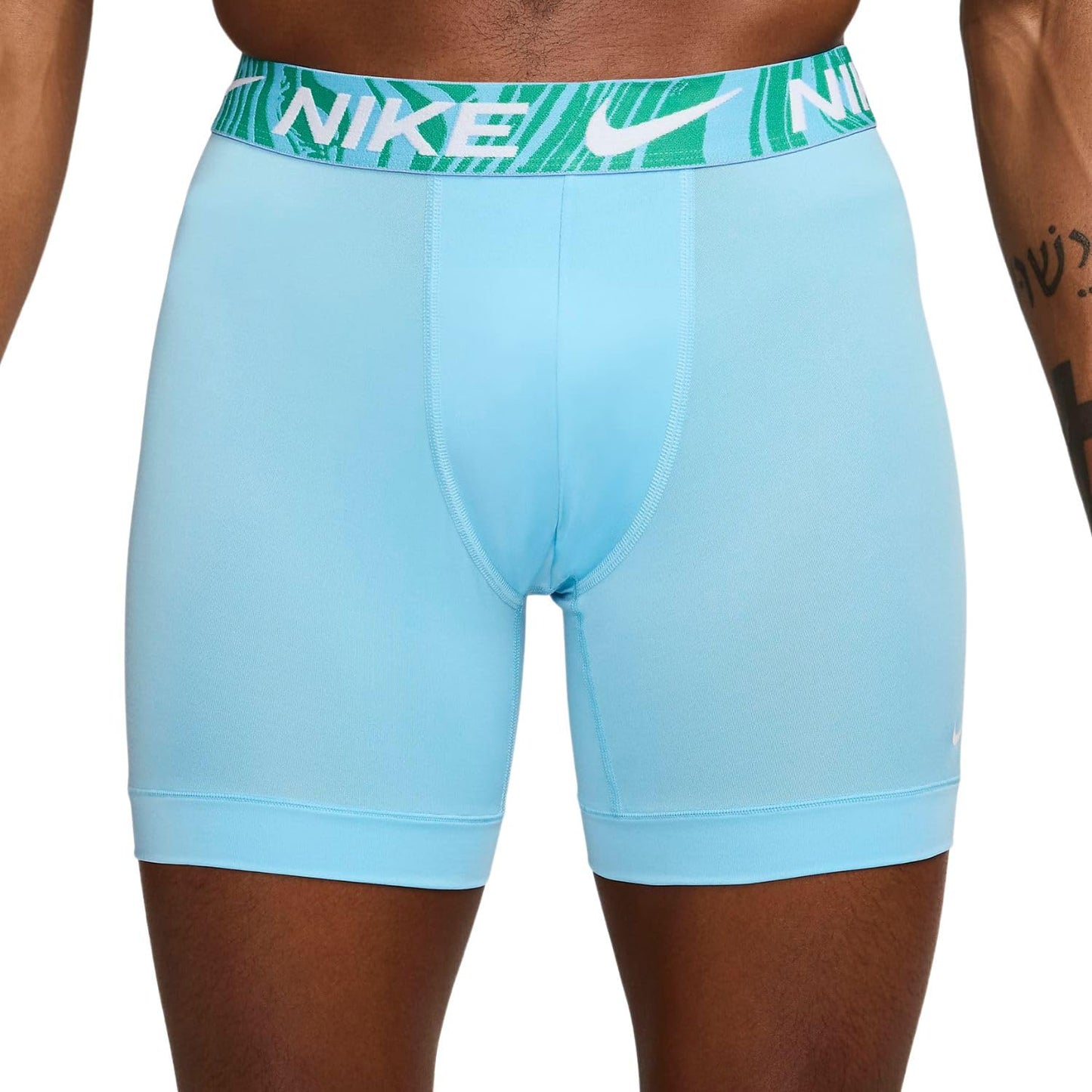 Nike Men's Dri-Fit Essential Micro Boxer Brief, 3pk, Aquarius Blue/Laser Fuchia/Cool Grey, M