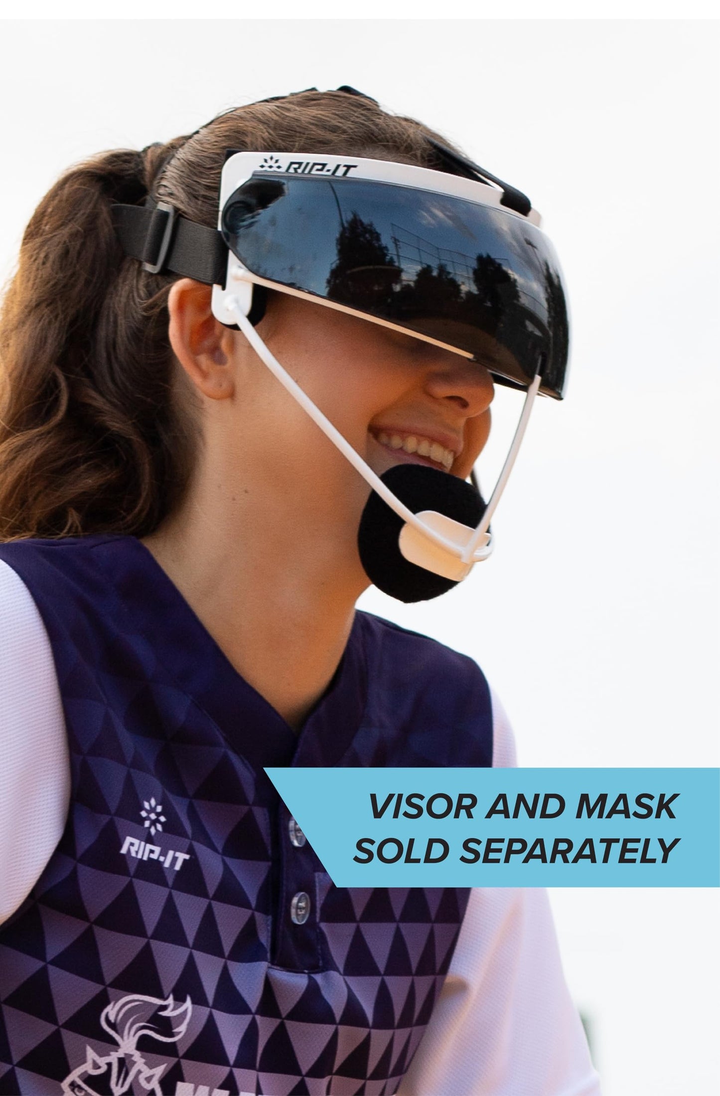 RIP-IT Softball Fielder's Mask Visor - Fits All RIP-IT Defense Fielder’s Masks | Visor for Softball Face Mask