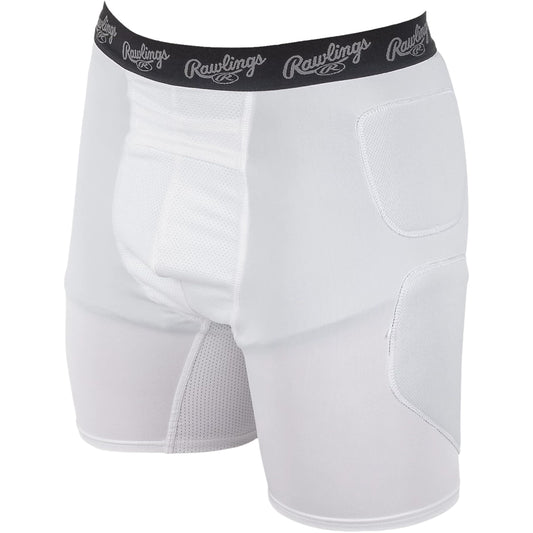 Rawlings Men's Standard Baseball Slider Shorts White