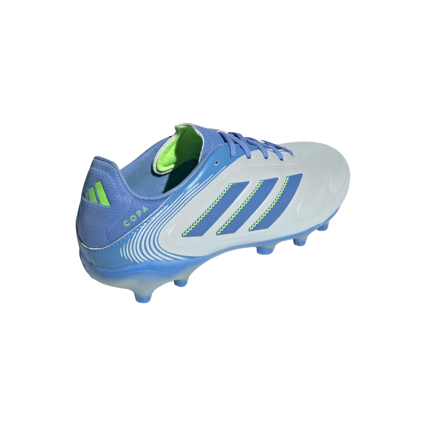 adidas Copa Pure 3 League Firm Multi Ground Sneaker, Halo Blue/Blue Fusion/Lucid Lemon, 1 US Unisex Little Kid