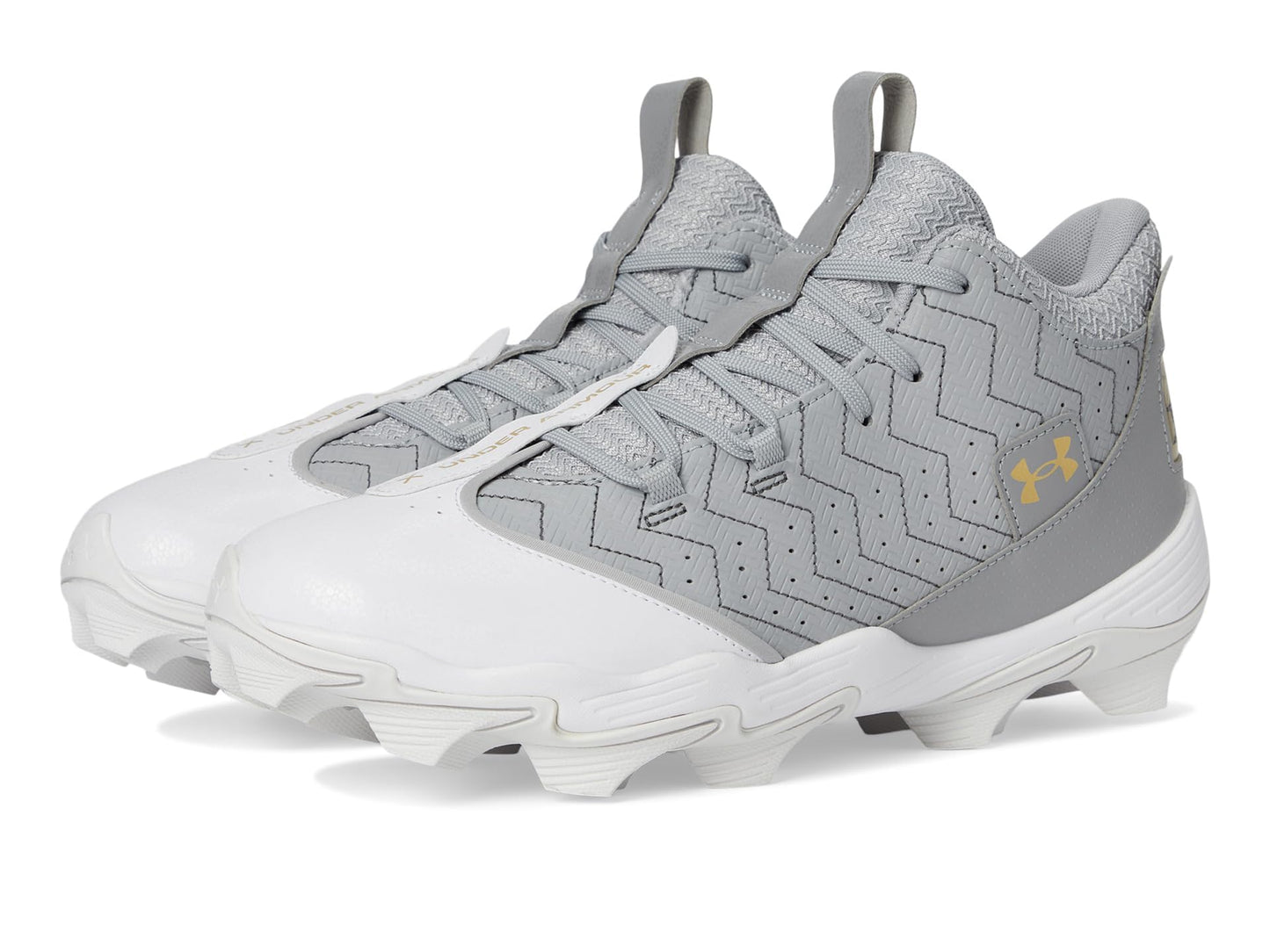 Under Armour Men's Harper 9 RM, (102) Baseball Gray/Baseball Gray/Metallic Gold, 9, US
