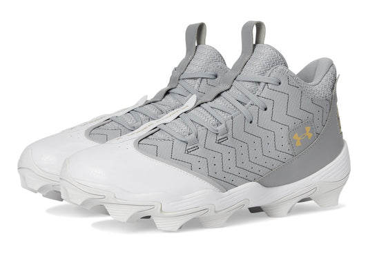 Under Armour Men's Harper 9 RM, (102) Baseball Gray/Baseball Gray/Metallic Gold, 9, US