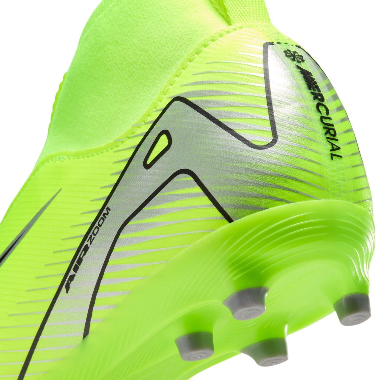 Nike Jr. Mercurial Superfly 10 Academy Little/Big Kids' MG High-Top Soccer Cleats (FQ8304-700, Volt/Black) Size 4