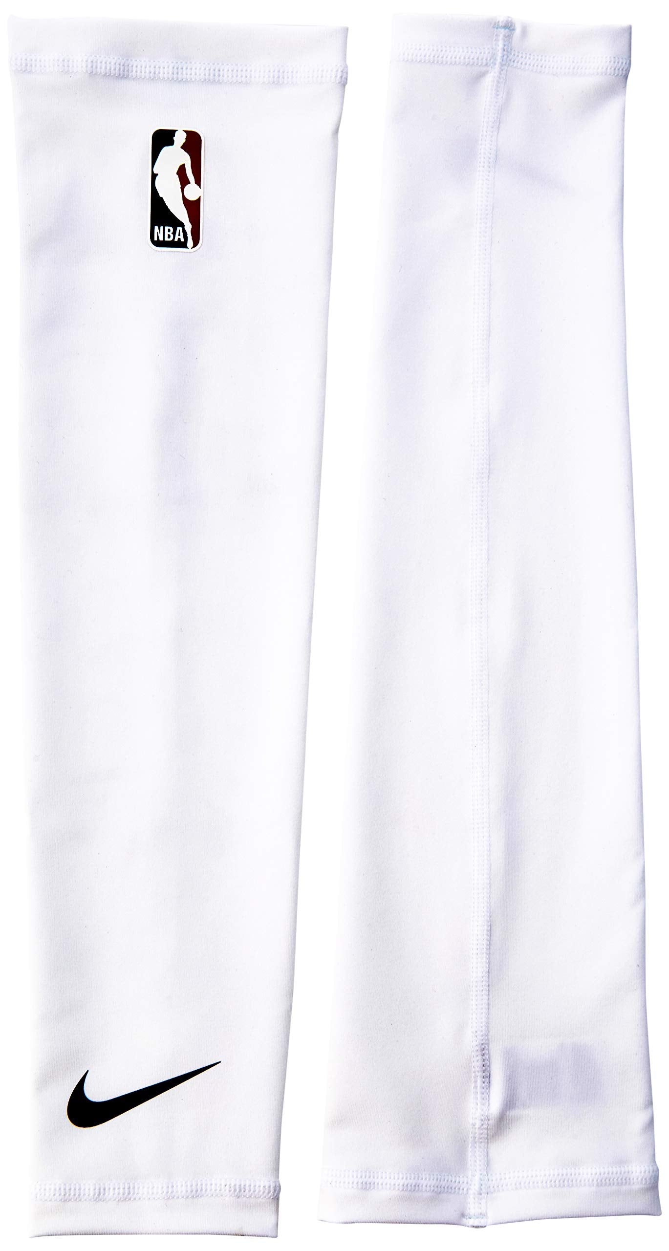 Nike NBA Shooter Sleeve - Pair (White/Black, Small)